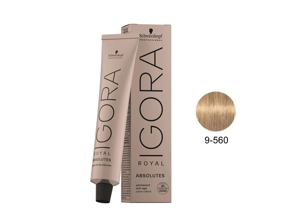 COLORAÇÃO IGORA ROYAL ABSOLUTES 9-560 - 60G COLORAÇÃO IGORA ROYAL ABSOLUTES 9-560 - 60G
