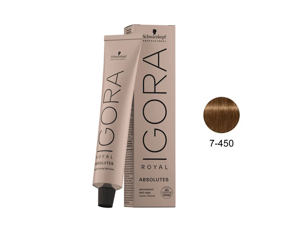 COLORAÇÃO IGORA ROYAL ABSOLUTES 7-450 - 60G COLORAÇÃO IGORA ROYAL ABSOLUTES 7-450 - 60G