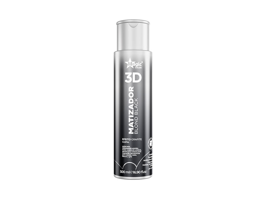 MATIZADOR MAGIC COLOR 3D BLACK EFEITO GRAFITE - 500ML MATIZADOR MAGIC COLOR 3D BLACK EFEITO GRAFITE - 500ML