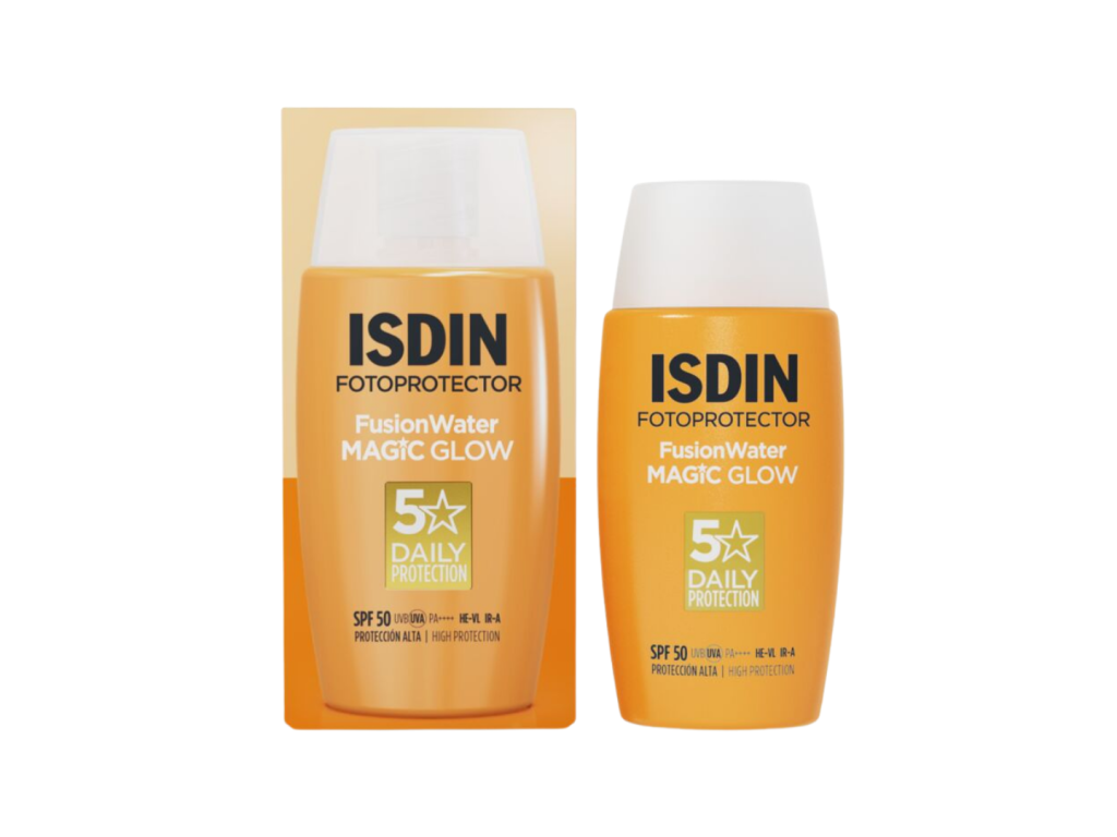 ISDIN PROTETOR FACIAL FUSION WATER MAGIC GLOW SPF50 50ML ISDIN PROTETOR FACIAL FUSION WATER MAGIC GLOW SPF50 50ML