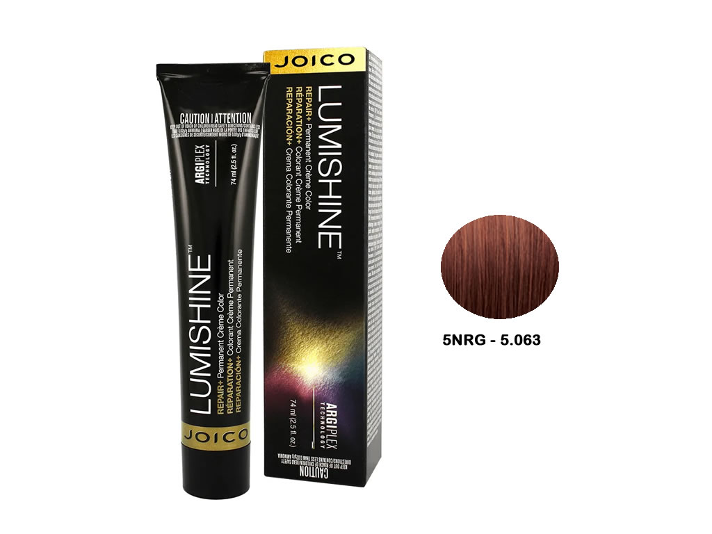 JOICO COLORACAO LUMISHINE 74ML - 5NRG (5.063) CASTANHO CLARO DOURADO AVERMELHADO NATURAL JOICO COLORACAO LUMISHINE 74ML - 5NRG (5.063) CASTANHO CLARO DOURADO AVERMELHADO NATURAL