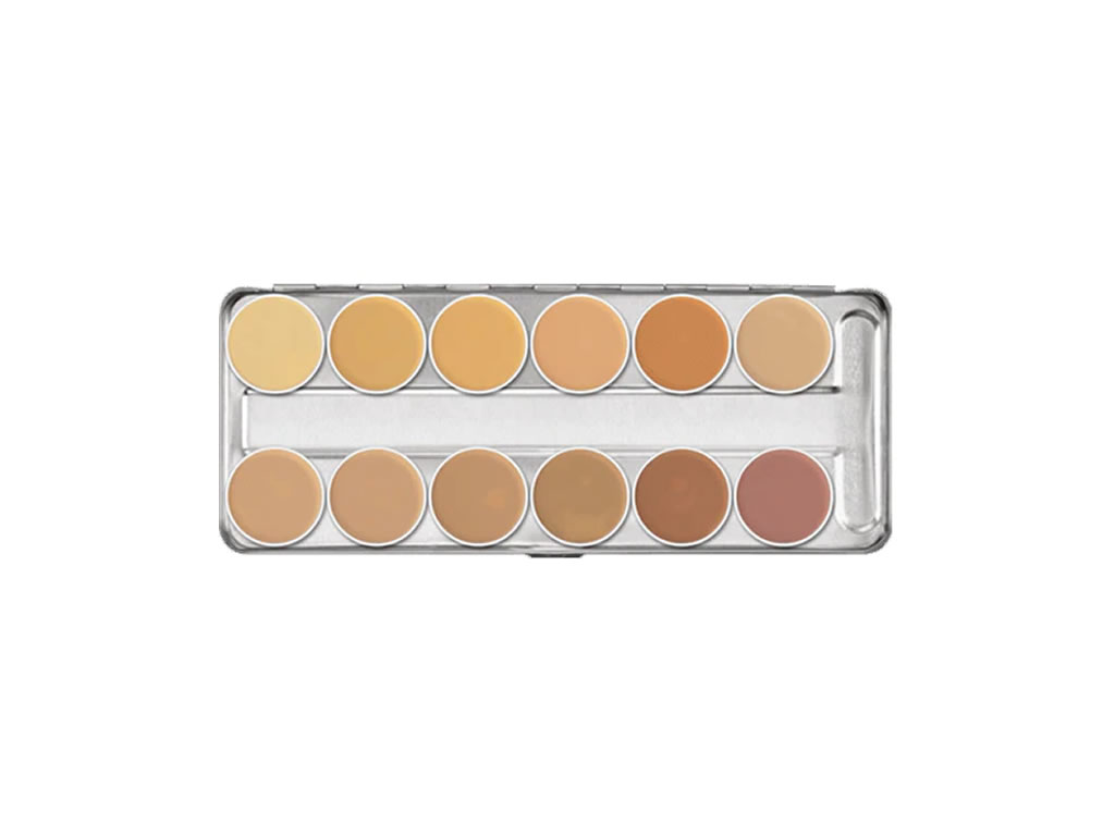PALETA DE CREME KRYOLAN DERMACOLOR CAMOUFLAGE - 12 CORES - A PALETA DE CREME KRYOLAN DERMACOLOR CAMOUFLAGE - 12 CORES - A