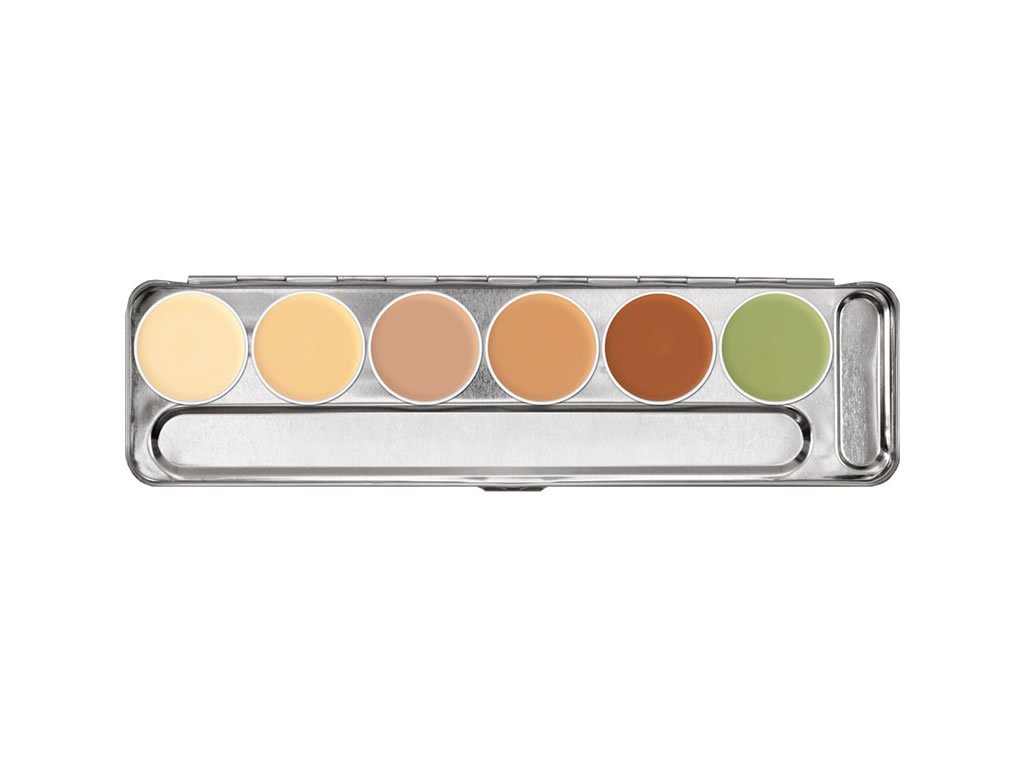 PALETA DE CREME KRYOLAN DERMACOLOR CAMOUFLAGE - 6 CORES - BP1 PALETA DE CREME KRYOLAN DERMACOLOR CAMOUFLAGE - 6 CORES - BP1