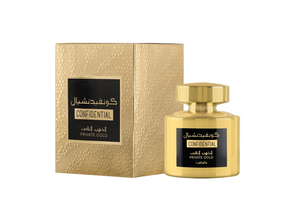 PERFUME LATTAFA CONFIDENTIAL PRIVATE GOLD EDP - 100ML - MASCULINO PERFUME LATTAFA CONFIDENTIAL PRIVATE GOLD EDP - 100ML - MASCULINO