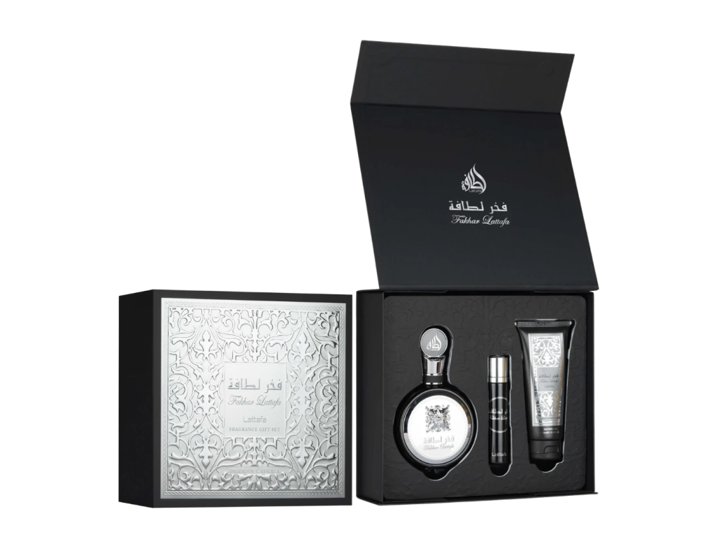 PERFUME LATTAFA KIT FAKHAR EDP 100ML + EDP 20ML + SHOWER GEL 100ML - MASCULINO PERFUME LATTAFA KIT FAKHAR EDP 100ML + EDP 20ML + SHOWER GEL 100ML - MASCULINO