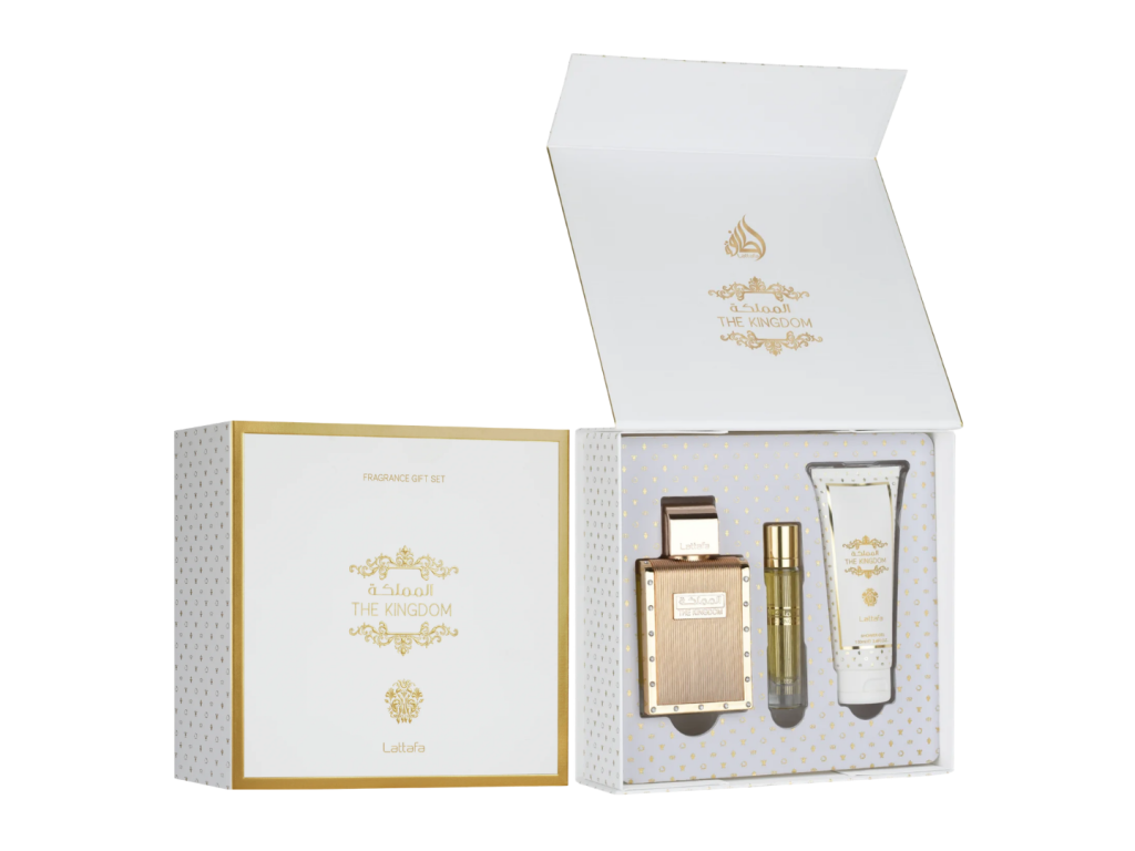 PERFUME LATTAFA KIT THE KINGDOM MEN EDP 100ML + EDP 12ML + SHOWER GEL 100ML - MASCULINO PERFUME LATTAFA KIT THE KINGDOM MEN EDP 100ML + EDP 12ML + SHOWER GEL 100ML - MASCULINO