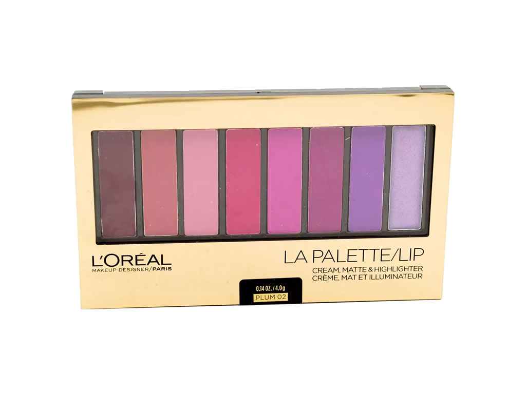 PALETA DE BATOM LOREAL LA PALETTE/LIP 02 - PLUM - 8 CORES PALETA DE BATOM LOREAL LA PALETTE/LIP 02 - PLUM - 8 CORES