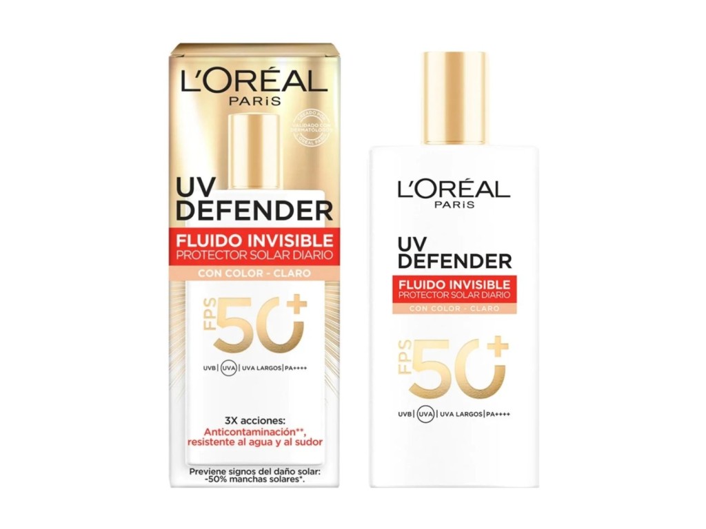 LOREAL PARIS UV DEFENDER PROTETOR FACIAL FLUIDO COM COR - CLARO - 40G LOREAL PARIS UV DEFENDER PROTETOR FACIAL FLUIDO COM COR - CLARO - 40G