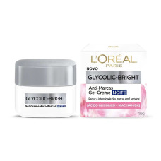 CREME GEL LOREAL PARIS GLYCOLIC BRIGHT NOITE ANTI MANCHAS - 50ML CREME GEL LOREAL PARIS GLYCOLIC BRIGHT NOITE ANTI MANCHAS - 50ML