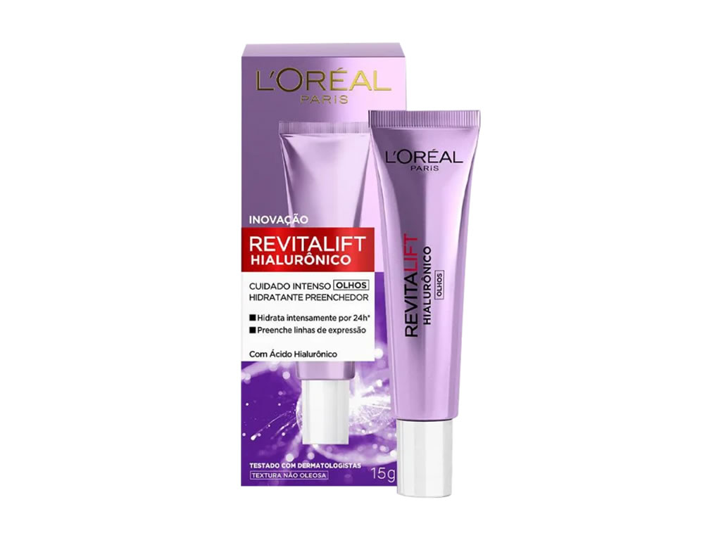 CREME ANTI-IDADE PARA AREA DOS OLHOS LOREAL PARIS REVITALIF HIALURÔNICO - 15G CREME ANTI-IDADE PARA AREA DOS OLHOS LOREAL PARIS REVITALIF HIALURÔNICO - 15G