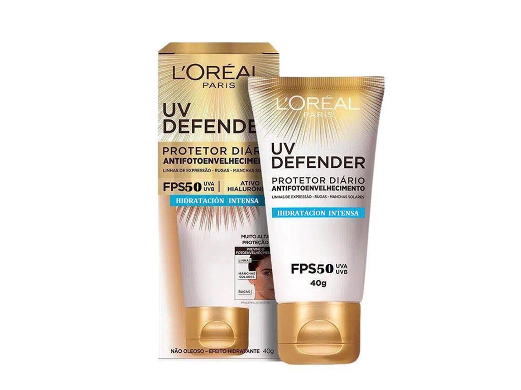 PROTETOR SOLAR LOREAL PARIS UV DEFENDER FPS50+ HIDRATAÇÃO INTENSIVA - 40G PROTETOR SOLAR LOREAL PARIS UV DEFENDER FPS50+ HIDRATAÇÃO INTENSIVA - 40G