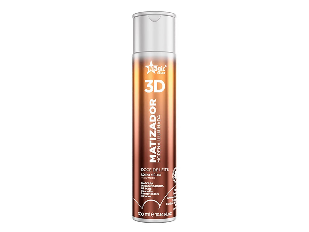 MATIZADOR CAPILAR MAGIC COLOR 3D MORENA ILUMINADA DOCE DE LEITE - 300ML MATIZADOR CAPILAR MAGIC COLOR 3D MORENA ILUMINADA DOCE DE LEITE - 300ML