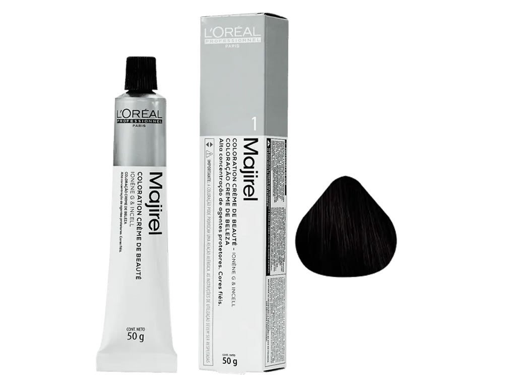 TINTA CAPILAR MAJIREL - 50G - 1 PRETO TINTA CAPILAR MAJIREL - 50G - 1 PRETO