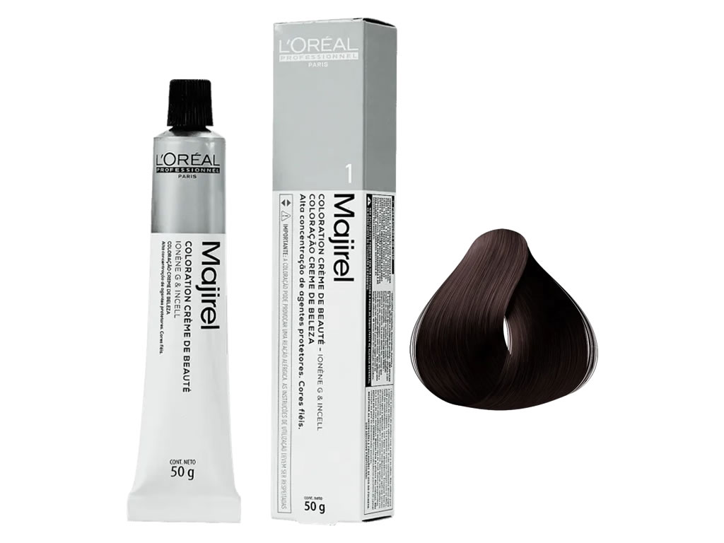 TINTA CAPILAR MAJIREL - 50G - 4.0 CASTANHO NATURAL TINTA CAPILAR MAJIREL - 50G - 4.0 CASTANHO NATURAL