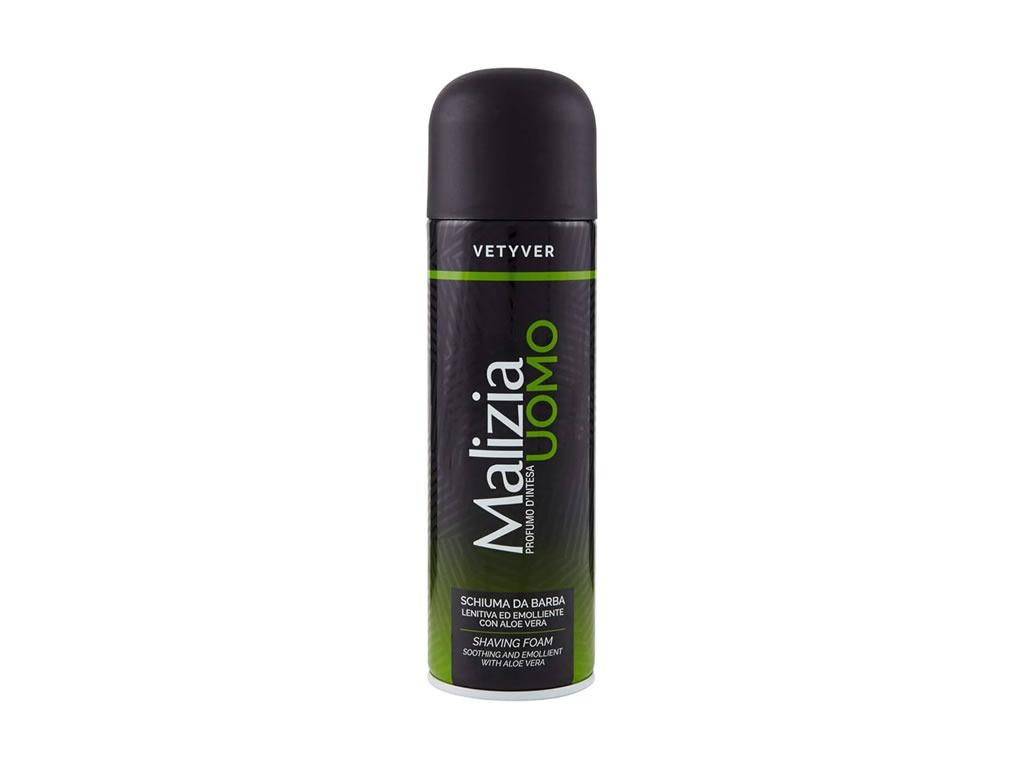 ESPUMA DE BARBEAR MALIZIA UOMO SHAVING FOAM VETYVER - 300ML ESPUMA DE BARBEAR MALIZIA UOMO SHAVING FOAM VETYVER - 300ML
