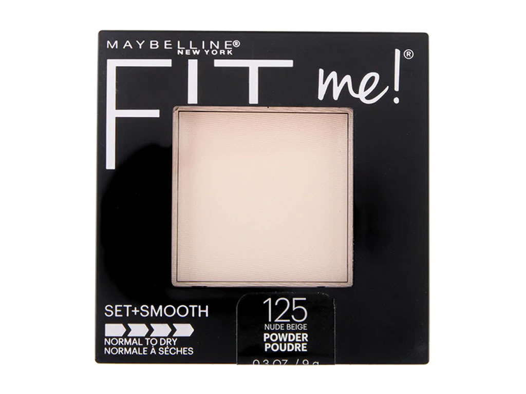 PÓ COMPACTO MAYBELLINE FIT ME SET + SMOOTH 125 - NUDE BEIGE - 9G PÓ COMPACTO MAYBELLINE FIT ME SET + SMOOTH 125 - NUDE BEIGE - 9G