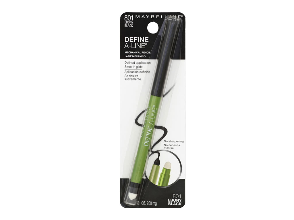 DELINEADOR MAYBELLINE DEFINE A-LINE MECHANICAL PENCIL 801 - EBONY BLACK - 280MG DELINEADOR MAYBELLINE DEFINE A-LINE MECHANICAL PENCIL 801 - EBONY BLACK - 280MG