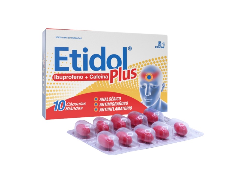 ETICOS ETIDOL PLUS IBUPROFENO + CAFEINA - 10 CAPSULAS ETICOS ETIDOL PLUS IBUPROFENO + CAFEINA - 10 CAPSULAS