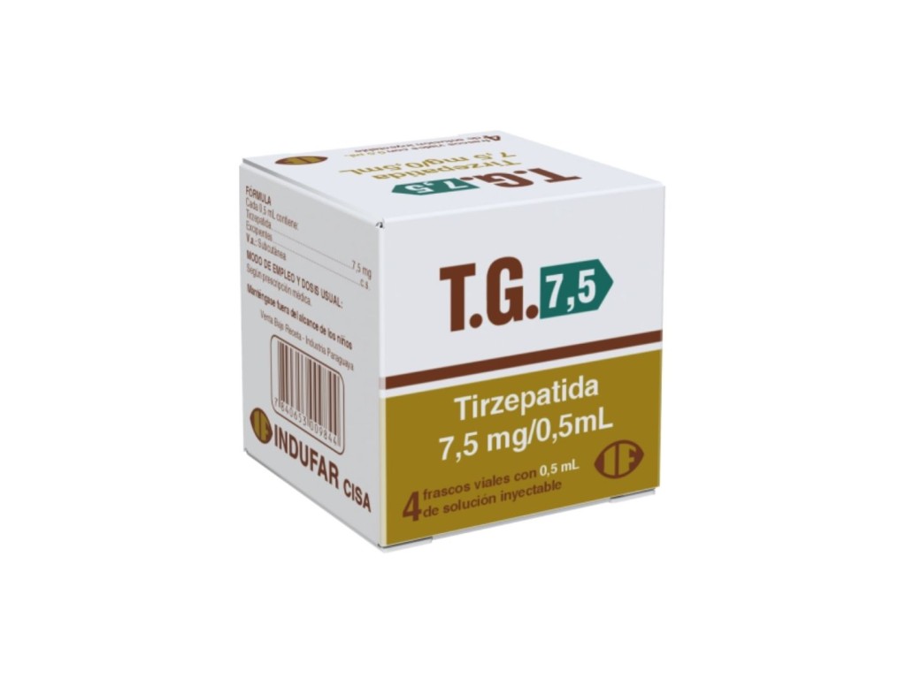 INDUFAR TG TIRZEPATIDA 7.5MG X 4 AMPOLAS (SEM SERINGAS) INDUFAR TG TIRZEPATIDA 7.5MG X 4 AMPOLAS (SEM SERINGAS)