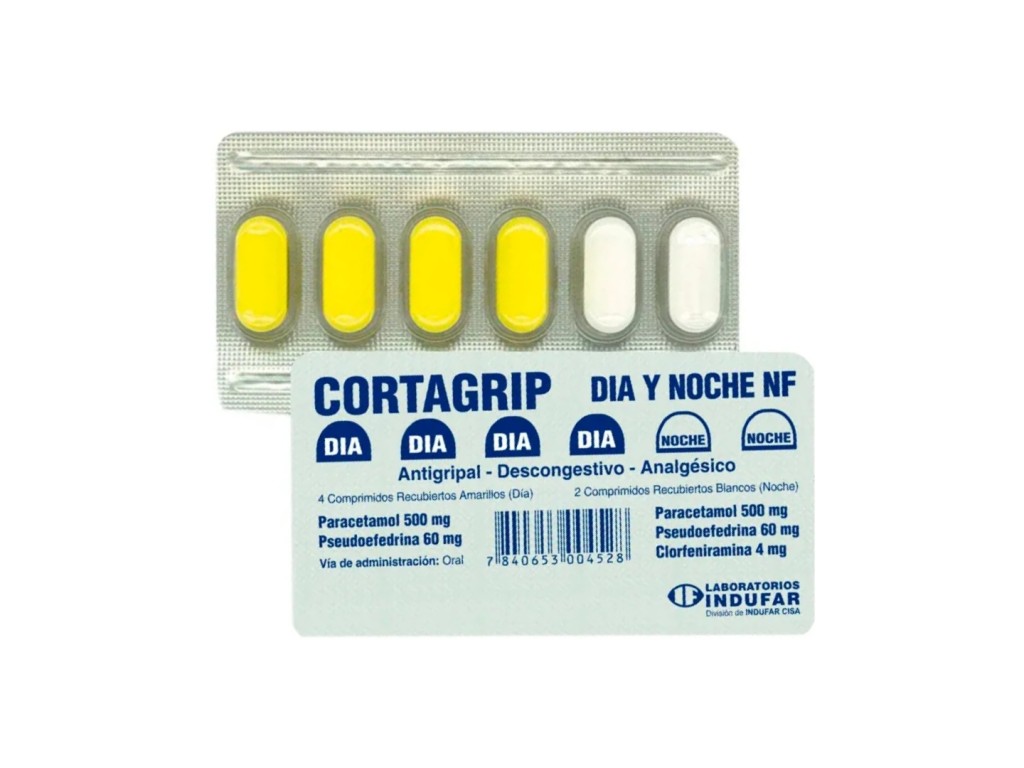 INDUFAR CORTAGRIP DIA E NOITE NF - 6 COMPRIMIDOS INDUFAR CORTAGRIP DIA E NOITE NF - 6 COMPRIMIDOS