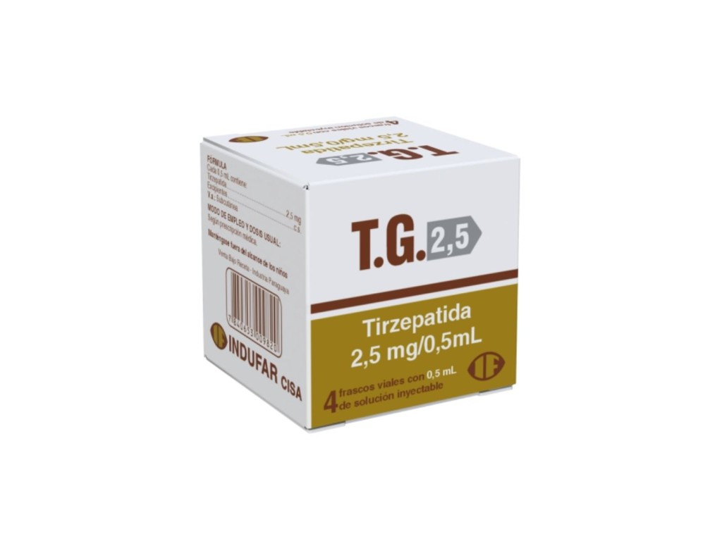 INDUFAR TG TIRZEPATIDA 2.5MG X 4 AMPOLAS (SEM SERINGAS) INDUFAR TG TIRZEPATIDA 2.5MG X 4 AMPOLAS (SEM SERINGAS)