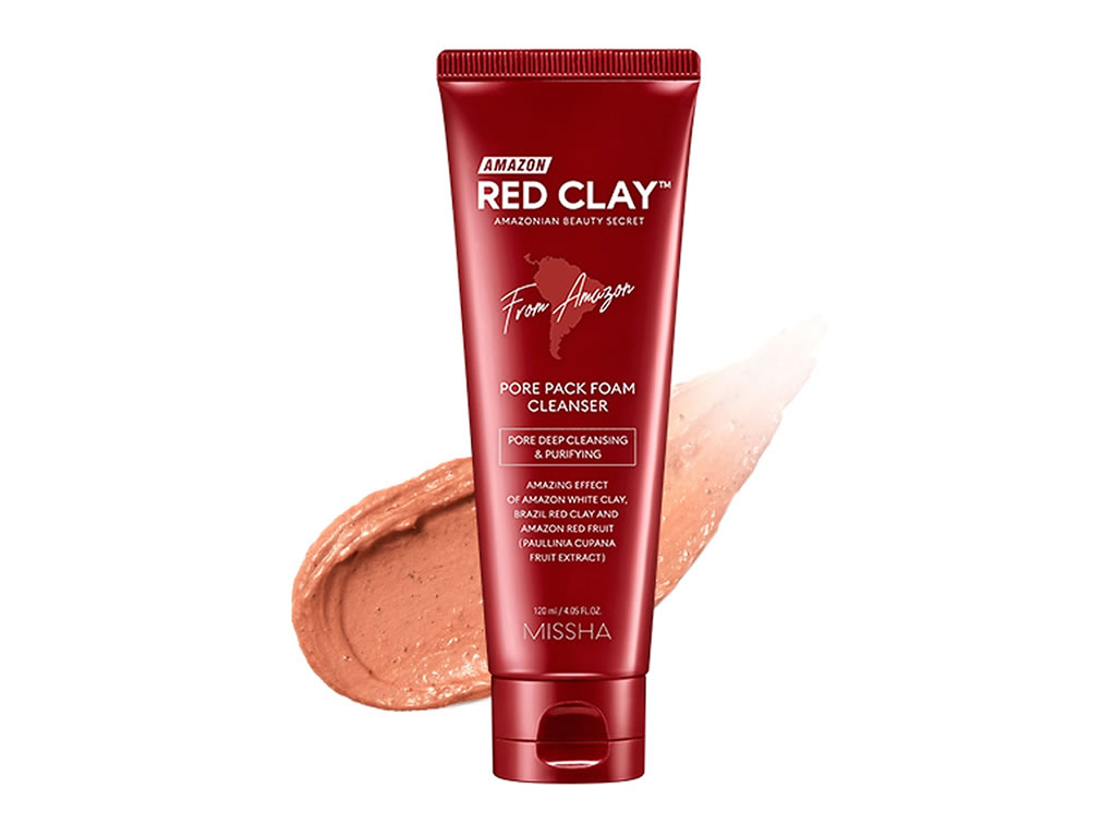 MISSHA AMAZON RED CLAY CLEANSER FOAM - 120ML MISSHA AMAZON RED CLAY CLEANSER FOAM - 120ML