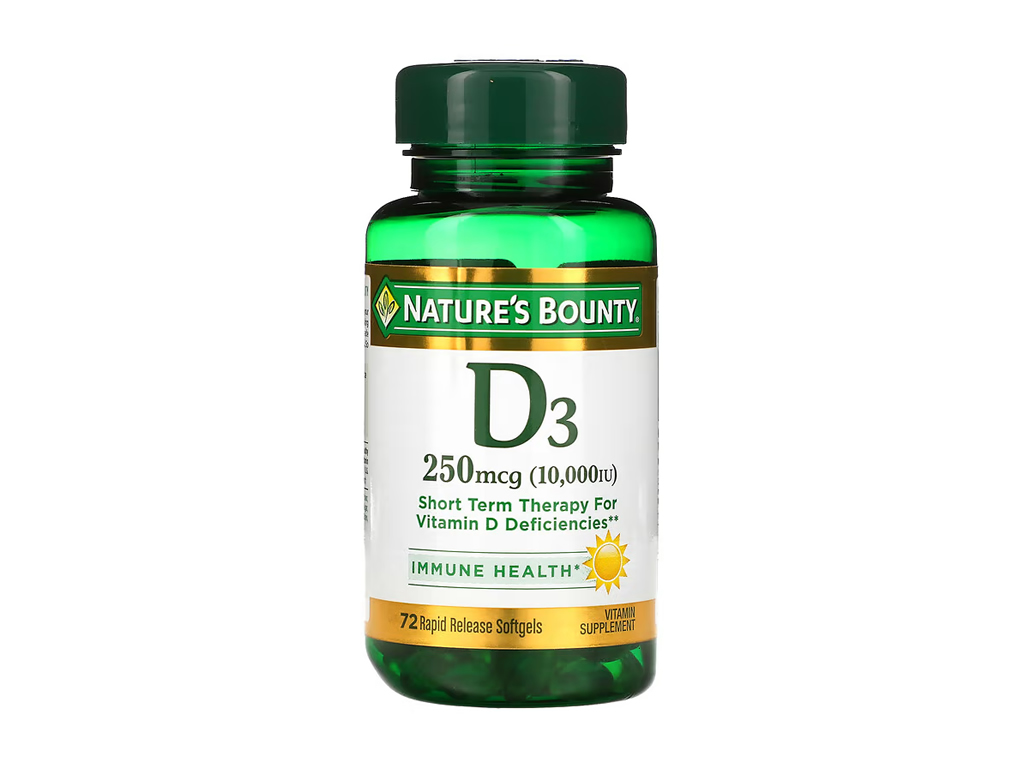 NATURES BOUNTY D3 250MCG 10000IU - 72 SOFTGELS NATURES BOUNTY D3 250MCG 10000IU - 72 SOFTGELS
