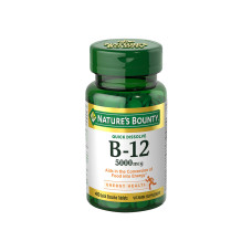 NATURES BOUNTY B-12 5000MCG - 40 DISSOLVE TABLETS NATURES BOUNTY B-12 5000MCG - 40 DISSOLVE TABLETS