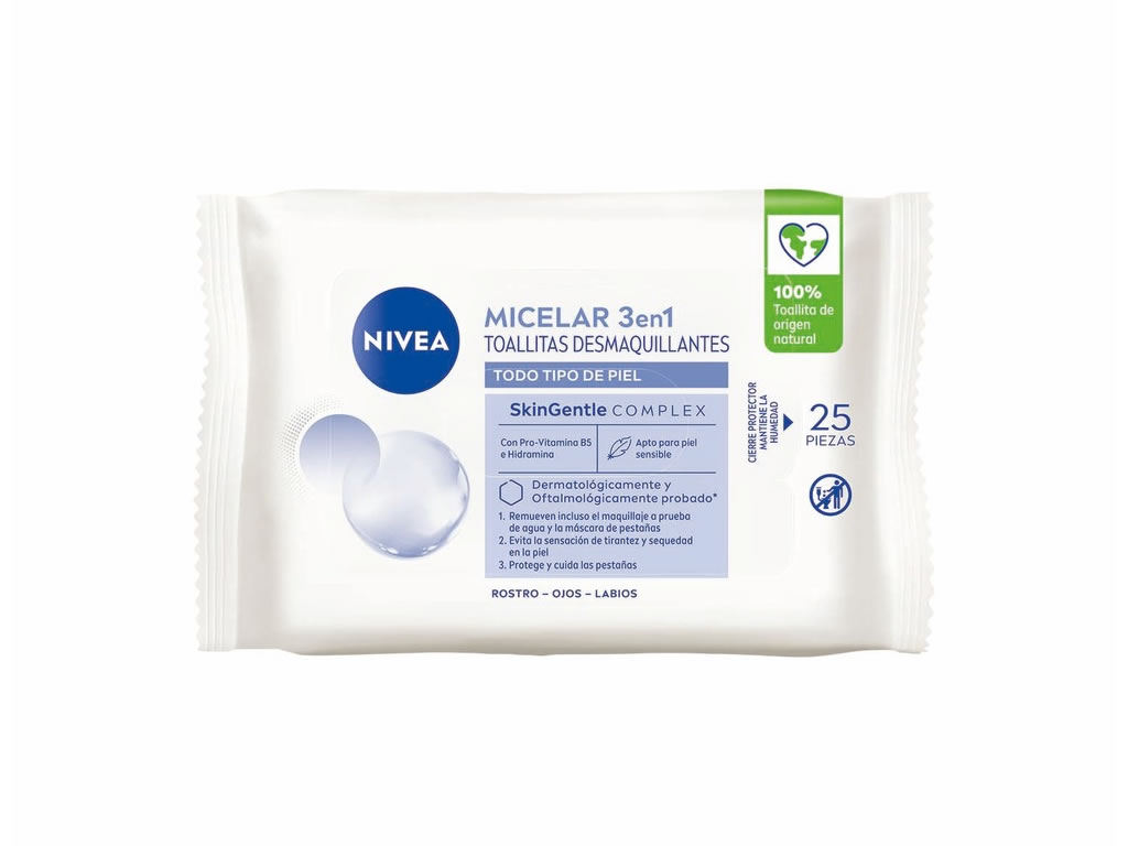 NIVEA DEMAQUILANTE MICELLAR 3 EM 1 TODO TIPO DE PILE X25 UNIDADES NIVEA DEMAQUILANTE MICELLAR 3 EM 1 TODO TIPO DE PILE X25 UNIDADES