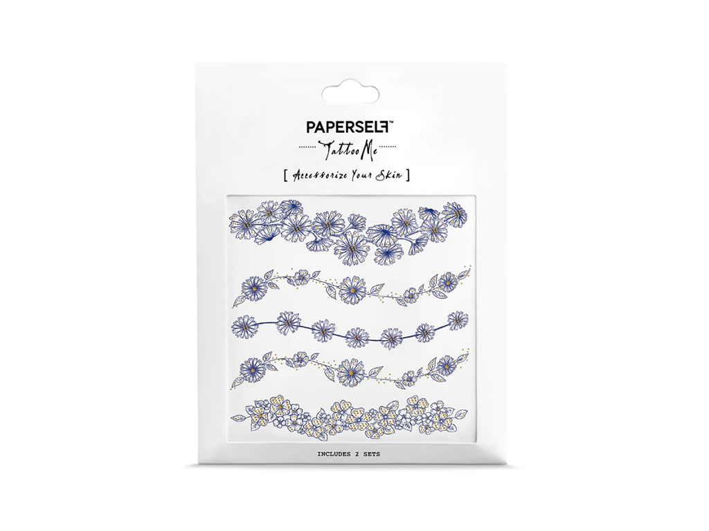 TATUAGEM TEMPORARIA PAPERSELF DAISY BLOOM TEMPORARY TATTOO - 4''X4'' TATUAGEM TEMPORARIA PAPERSELF DAISY BLOOM TEMPORARY TATTOO - 4''X4''