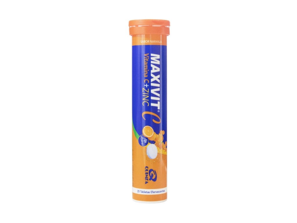 QUIMFA MAXIVIT VITAMINA C + ZINC - 20 PASTILHAS EFERVESCENTES QUIMFA MAXIVIT VITAMINA C + ZINC - 20 PASTILHAS EFERVESCENTES