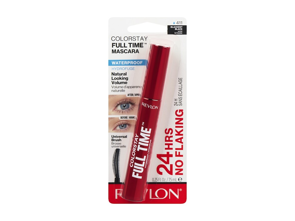 REVLON MASCARA FULL TIME 411 BLACKEST BLACK WATERPROOF 7.5ML REVLON MASCARA FULL TIME 411 BLACKEST BLACK WATERPROOF 7.5ML