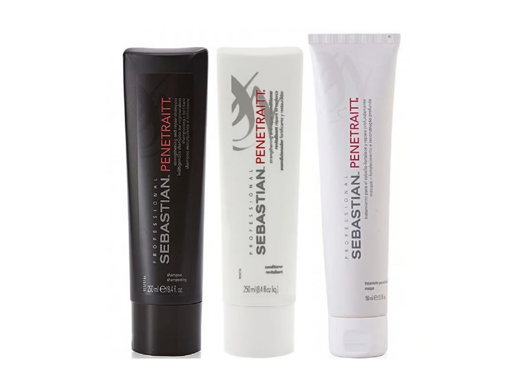 KIT SHAMPO + CONDICIONADOR SEBASTIAN PENETRAITT + MASCARA - 250ML KIT SHAMPO + CONDICIONADOR SEBASTIAN PENETRAITT + MASCARA - 250ML