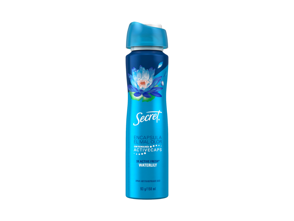 SECRET DESODORANTE SPRAY WATERLILY 150ML SECRET DESODORANTE SPRAY WATERLILY 150ML