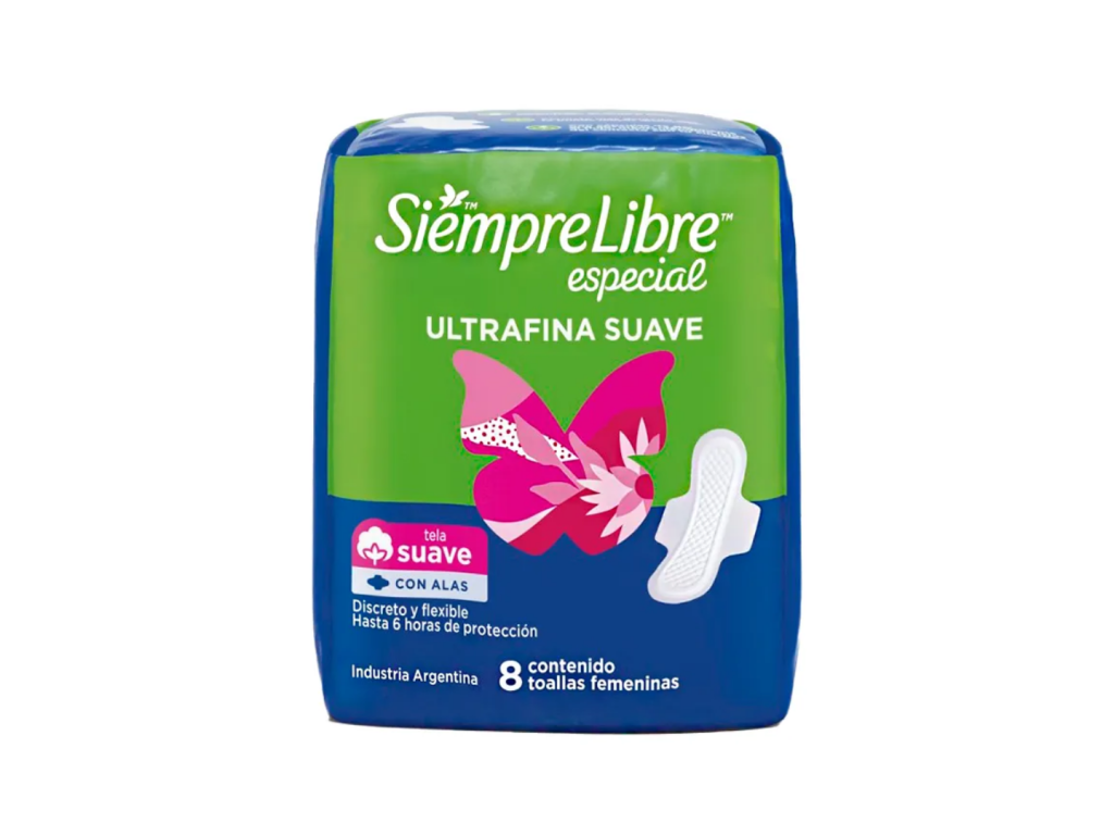 SIEMPRE LIBRE ABSORVENTE COM ABAS ULTRAFINA SUAVE - 8 TOALHAS SIEMPRE LIBRE ABSORVENTE COM ABAS ULTRAFINA SUAVE - 8 TOALHAS