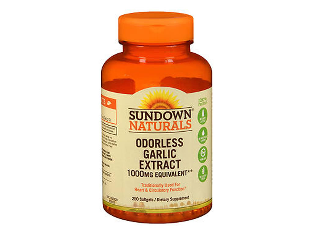 SUNDOWN NATURALS ODORLESS GARLIC EXTRACT 1000MG - 250 CAPSULAS SUNDOWN NATURALS ODORLESS GARLIC EXTRACT 1000MG - 250 CAPSULAS