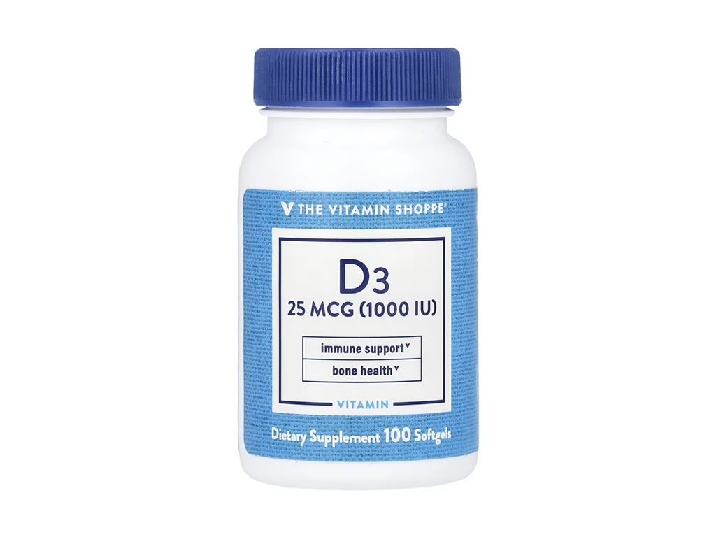THE VITAMIN SHOPPE D3 25MCG (1000IU) - 100 SOFTGELS THE VITAMIN SHOPPE D3 25MCG (1000IU) - 100 SOFTGELS