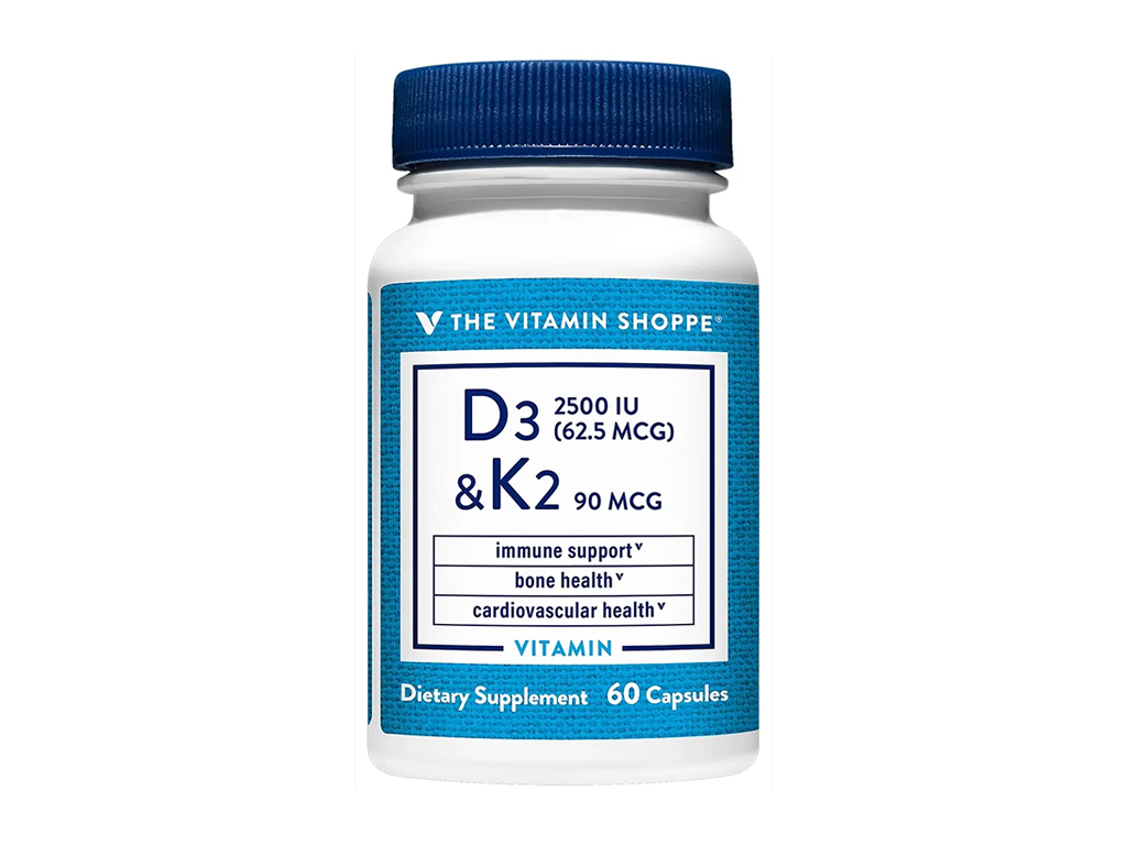 THE VITAMIN SHOPPE D3 2500IU & K2 90MCG - 60 CAPSULAS THE VITAMIN SHOPPE D3 2500IU & K2 90MCG - 60 CAPSULAS