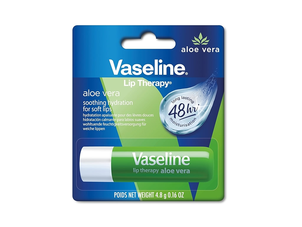 PROTETOR LABIAL VASELINE LIP THERAPY ALOE VERA 48HR - 4.8G PROTETOR LABIAL VASELINE LIP THERAPY ALOE VERA 48HR - 4.8G