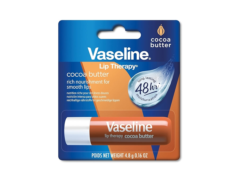 PROTETOR LABIAL VASELINE LIP THERAPY COCOA BUTTER 48HR - 4.8G PROTETOR LABIAL VASELINE LIP THERAPY COCOA BUTTER 48HR - 4.8G