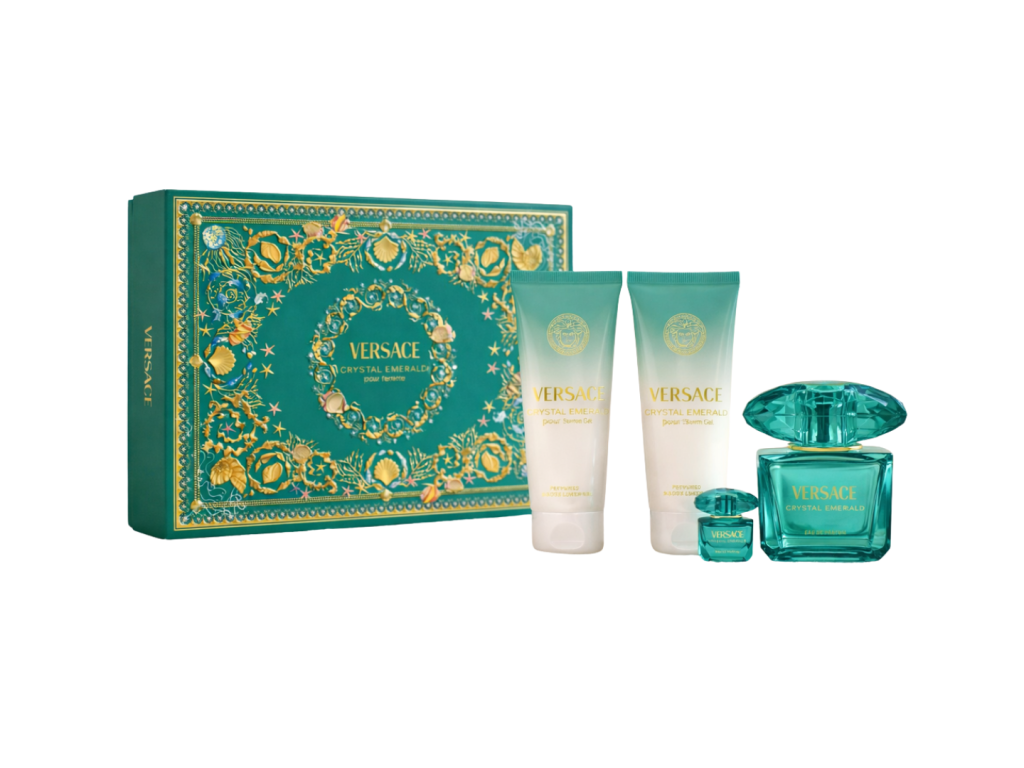 PERFUME VERSACE KIT CRYSTAL EMERALD EDP 90ML + EDP 5ML + SHOWER GEL E LOTION 100ML - FEMININO PERFUME VERSACE KIT CRYSTAL EMERALD EDP 90ML + EDP 5ML + SHOWER GEL E LOTION 100ML - FEMININO