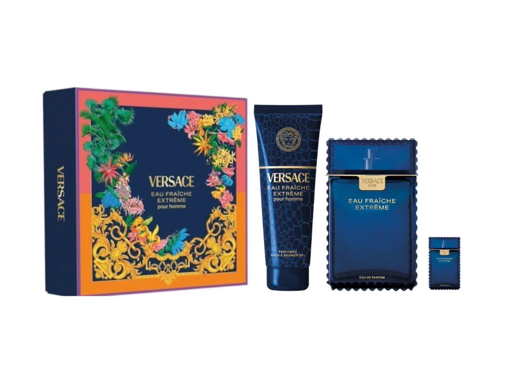 PERFUME VERSACE KIT EAU FRAICHE EXTREME MEN EDP 100ML + EDP 5ML + SHOWER GEL 150ML - MASCULINO PERFUME VERSACE KIT EAU FRAICHE EXTREME MEN EDP 100ML + EDP 5ML + SHOWER GEL 150ML - MASCULINO