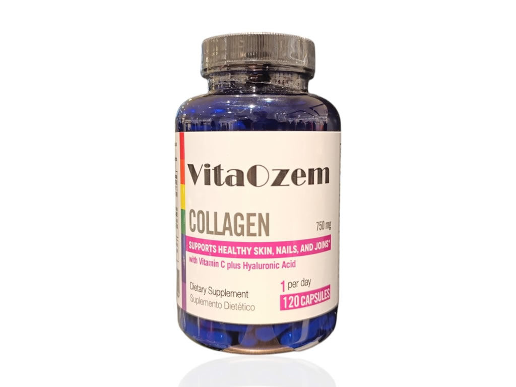 VITAOZEM COLLAGEN COM VITAMINA C - ACIDO HIALURONICO 750MG - 120 CAPSULAS VITAOZEM COLLAGEN COM VITAMINA C - ACIDO HIALURONICO 750MG - 120 CAPSULAS